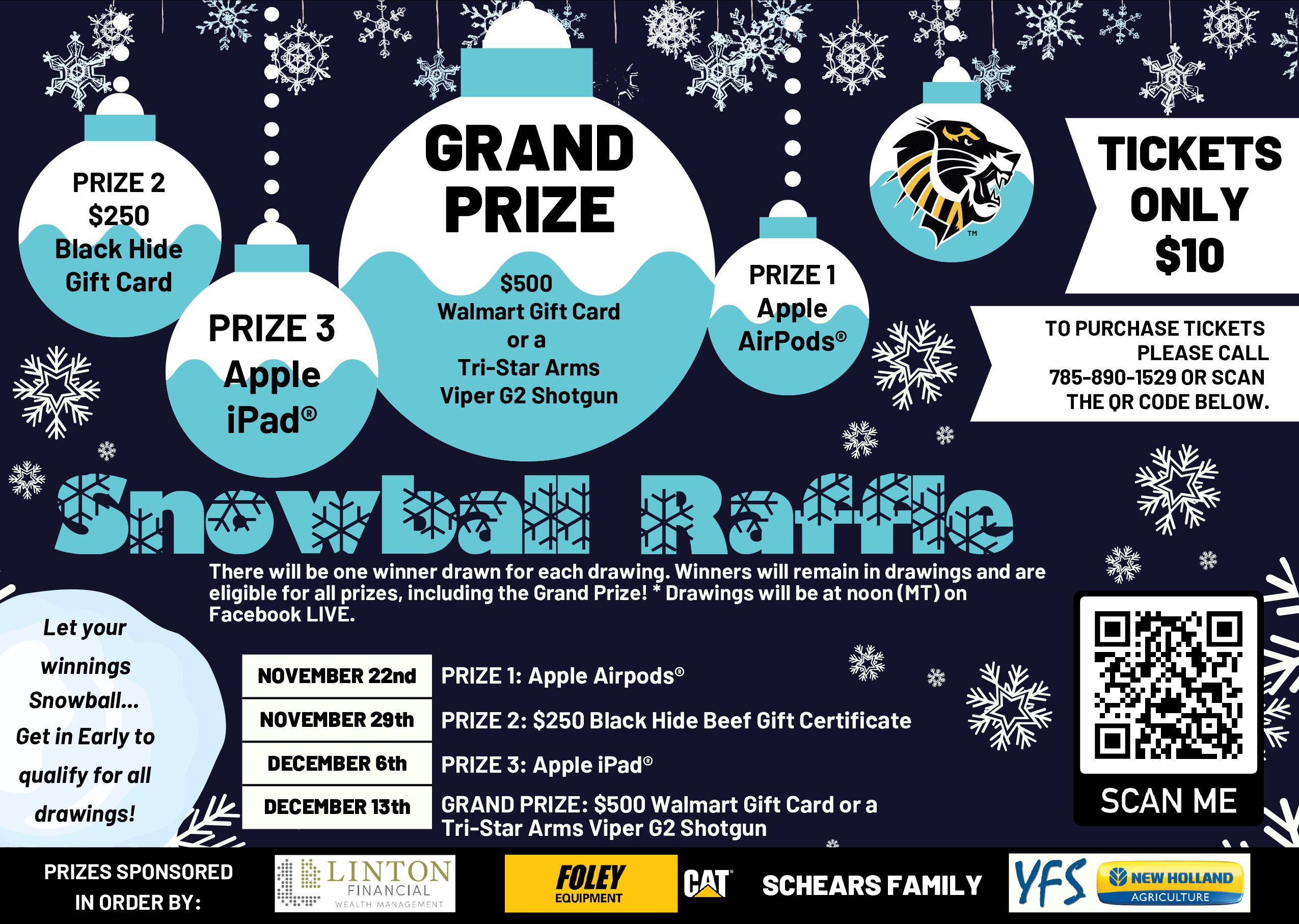 Snowball Raffle Prize Poster